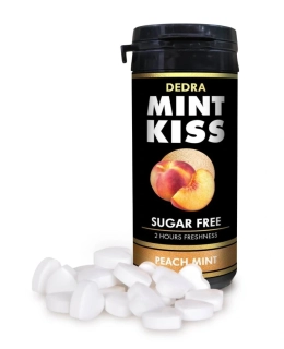 Mátové osvěžující pastilky Mint Kiss Peach 28g