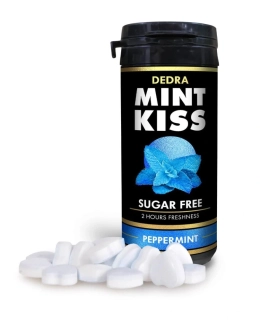 Mátové osvěžující pastilky Mint Kiss Peppermint 28g 